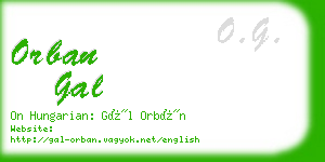 orban gal business card